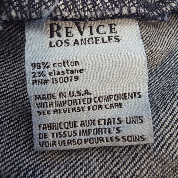 Revice Denim "Tokyo Top" – Exposed Revice Denim, Exposed Cut-Out Zip-Front Top - Picture 9 of 9